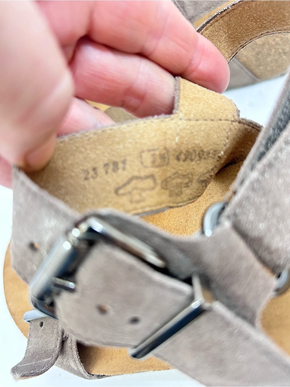 Gabor Torba Comfort Cork Wedge Sandal Buckle Straps Size UK 5.5 US 8 Taupe - Picture 7 of 12